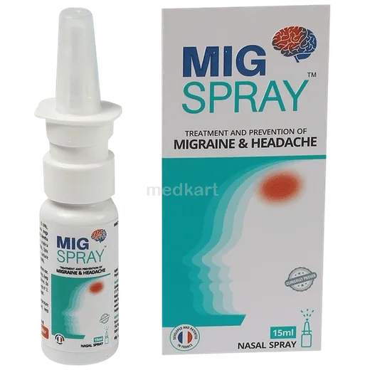 migspray treatment and prevention of migraine & headache nasal spray 15 ml